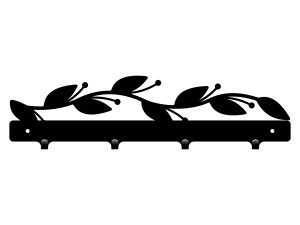 Krótki wieszak metalowy Gałązka 40 cm - czarny mat