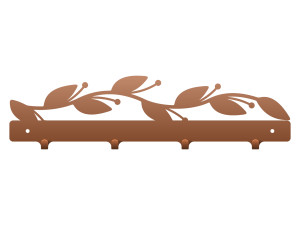 Krótki wieszak metalowy Gałązka 40 cm - miedziany