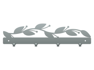 Krótki wieszak metalowy Gałązka 40 cm - srebrny