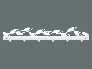 Wieszak metalowy Gałązka 60 cm - biały matowy