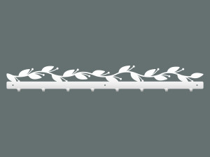 Wieszak metalowy Gałązka 80 cm - biały matowy