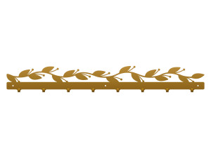 Wieszak metalowy Gałązka 80 cm - złoty