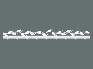 Wieszak metalowy Gałązka 90 cm - biały matowy