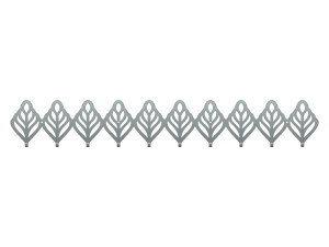 Długi wieszak metalowy Ażurowy 100 cm - srebrny