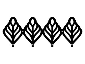 Krótki wieszak metalowy Ażurowy 40 cm - czarny mat