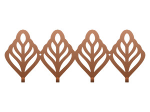 Krótki wieszak metalowy Ażurowy 40 cm - miedziany