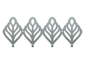 Krótki wieszak metalowy Ażurowy 40 cm - srebrny