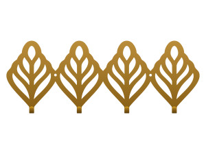 Krótki wieszak metalowy Ażurowy 40 cm - złoty