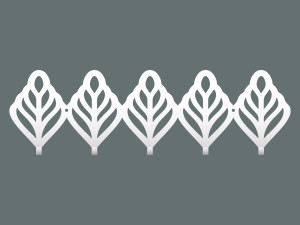 Wieszak metalowy Ażurowy 50 cm - biały matowy