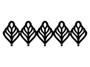 Wieszak metalowy Ażurowy 50 cm - czarny mat