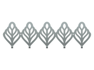 Wieszak metalowy Ażurowy 50 cm - srebrny