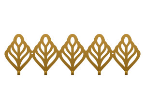 Wieszak metalowy Ażurowy 50 cm - złoty