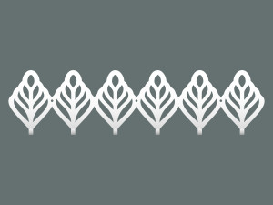 Wieszak metalowy Ażurowy 60 cm - biały matowy