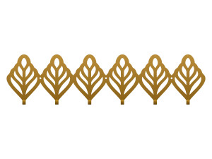 Wieszak metalowy Ażurowy 60 cm - złoty