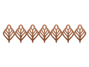 Wieszak metalowy Ażurowy 70 cm - miedziany