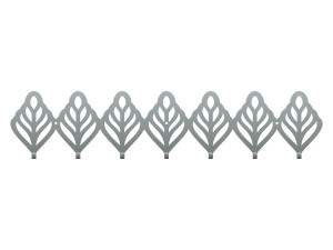 Wieszak metalowy Ażurowy 70 cm - srebrny