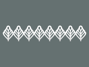 Wieszak metalowy Ażurowy 80 cm - biały matowy