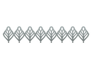 Wieszak metalowy Ażurowy 80 cm - srebrny