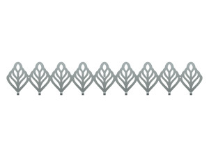 Wieszak metalowy Ażurowy 90 cm - srebrny