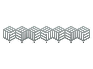 Wieszak metalowy Cube 70 cm - srebrny