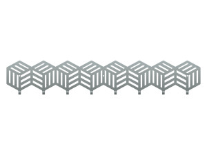 Wieszak metalowy Cube 80 cm - srebrny