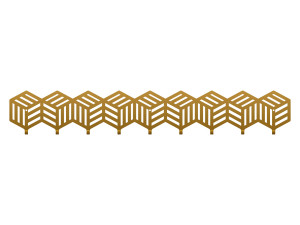 Wieszak metalowy Cube 90 cm - złoty