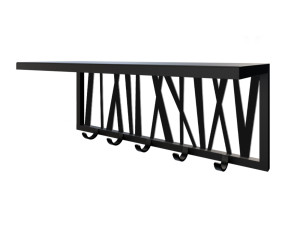 Wieszak z półką Eke - miedziany