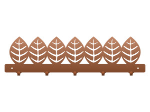 Wieszak metalowy Liście 50 cm - miedziany