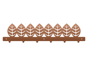 Wieszak metalowy Liście 60 cm - miedziany