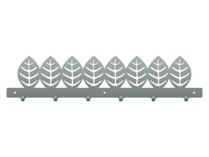 Wieszak metalowy Liście 60 cm - srebrny