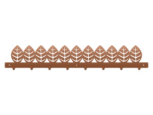 Wieszak metalowy Liście 80 cm - miedziany