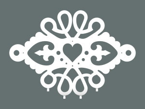 Wieszak metalowy Parzenica 80 cm - biały matowy