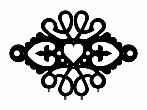 Wieszak metalowy Parzenica 80 cm - czarny matowy