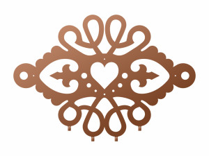 Wieszak metalowy Parzenica 80 cm - miedziany