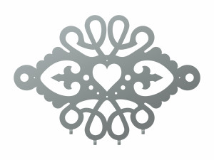 Wieszak metalowy Parzenica 80 cm - srebrny