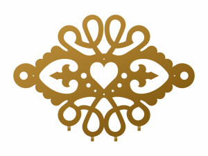 Wieszak metalowy Parzenica 80 cm - złoty