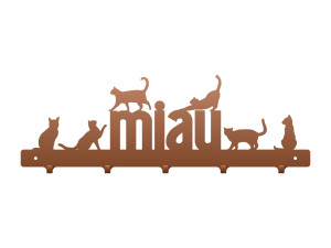 Wieszak metalowy na ubrania Kotki 50 cm - miedziany