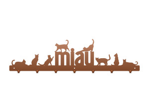 Wieszak metalowy na ubrania Kotki 70 cm - miedziany