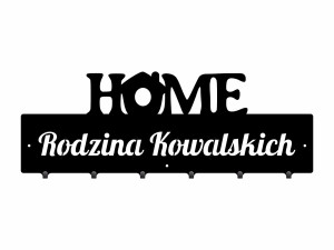 Wieszak Home personalizowany - czarny matowy - 60