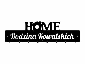 Wieszak Home personalizowany - czarny matowy - 80