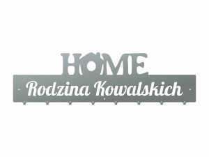 Wieszak Home personalizowany - srebrny - 80