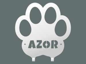 Wieszak z własnym napisem na smycz 26 cm - biały matowy