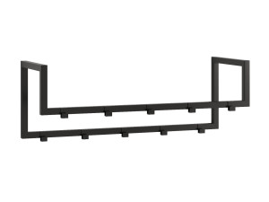 Podwójny wieszak do przedpokoju - czarny matowy