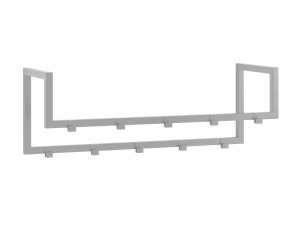 Podwójny wieszak do przedpokoju - srebrny