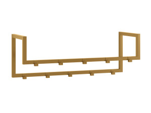 Podwójny wieszak do przedpokoju - złoty