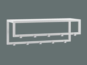 Wieszak do przedpokoju z półką na czapki - biały matowy