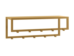 Wieszak do przedpokoju z półką na czapki - złoty