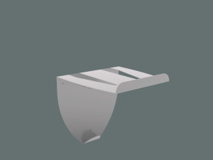 Półka na kask z wieszakiem - biały matowy