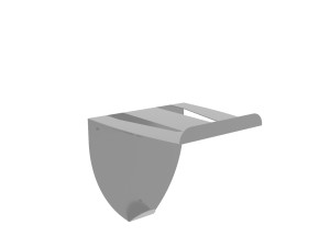 Półka na kask z wieszakiem - srebrny