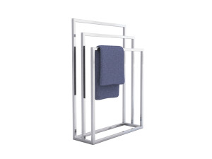 Wieszak na ręczniki potrójny stojący chrom M